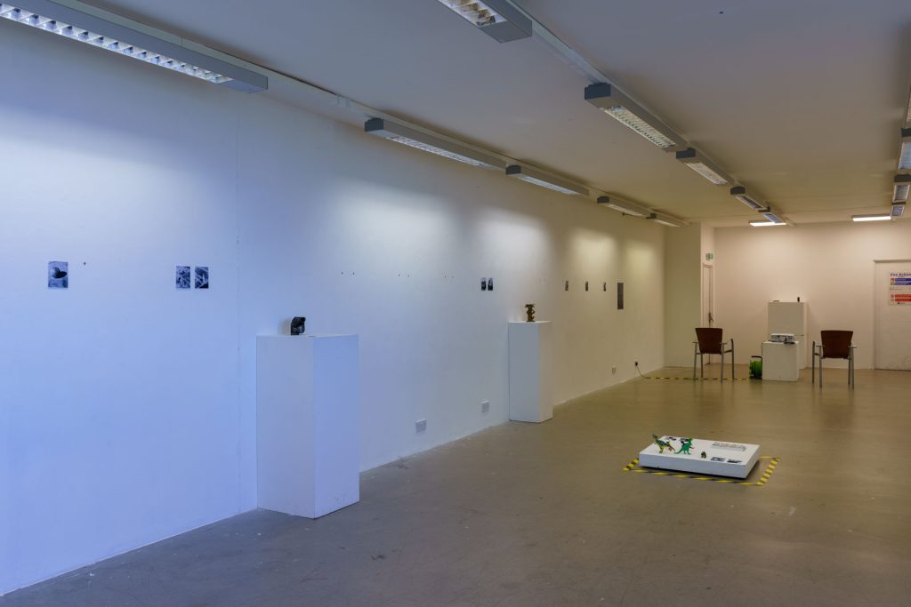 Another angle at the exibition view after prints disappeared from the wall